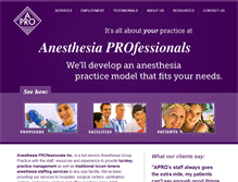 Tablet Screenshot of anesthesiaprofessionals.com